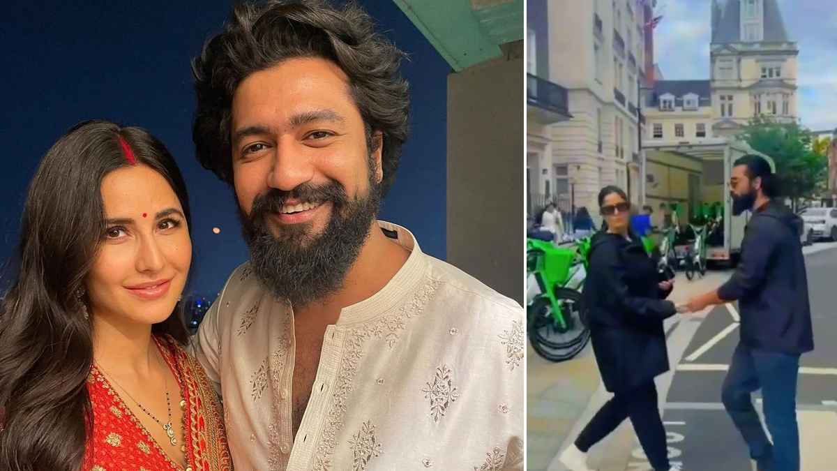 Katrina Kaif stops Vicky Kaushal on London streets after seeing cameras.