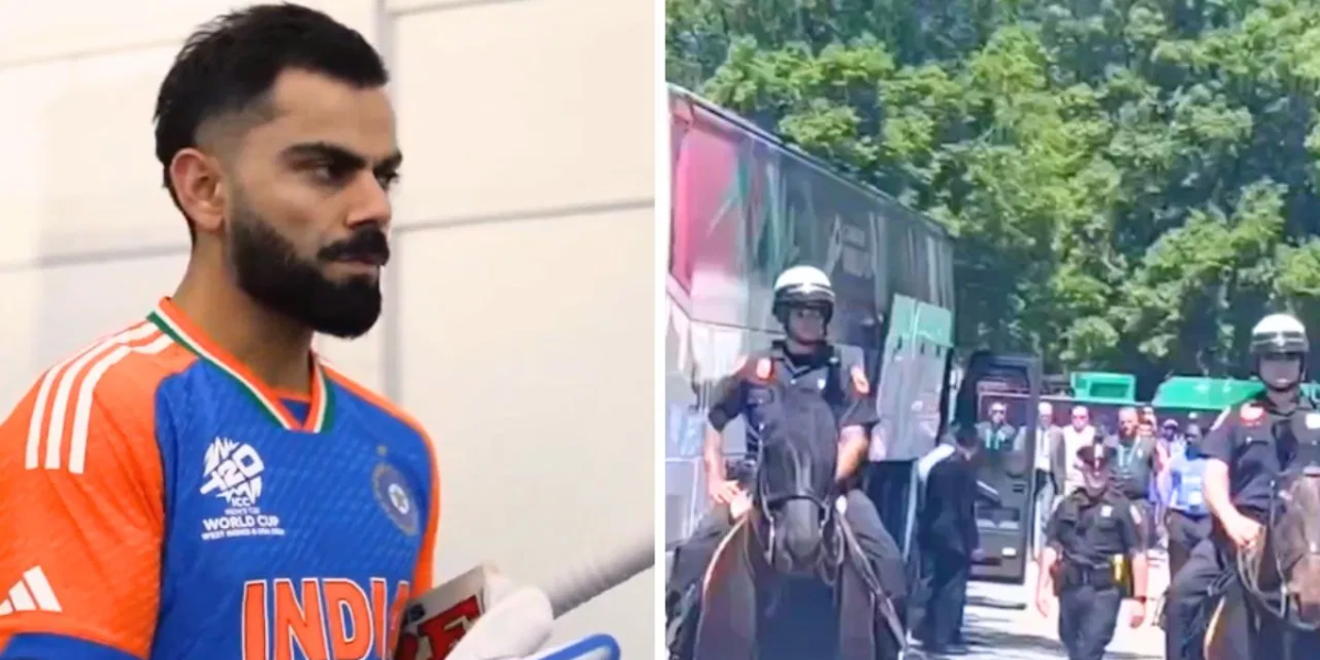 As Virat Kohli enters, US security and mounted guards surround him: "Even Salman Khan lacks..."