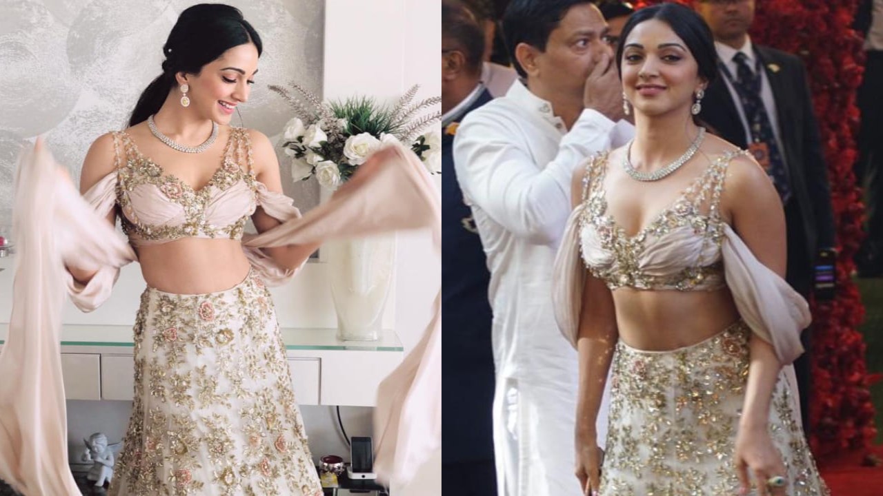 Kiara Advani's Swarovski-embellished lehenga from Isha Ambani's wedding may be ideal for a cocktail party.