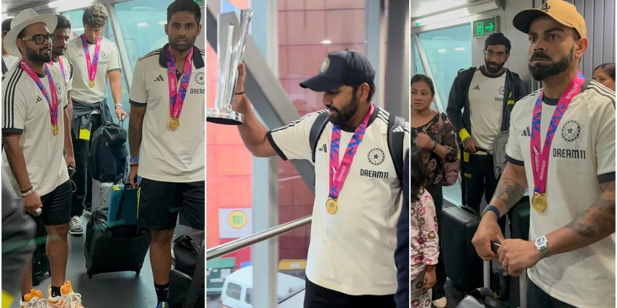 Team India at PM Modi's following T20 World Cup champions' thunderous reception.