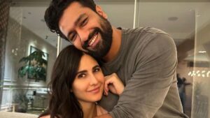 Vicky Kaushal and Katrina Kaif can't stop smiling as they attend the Bad News screening. Watch