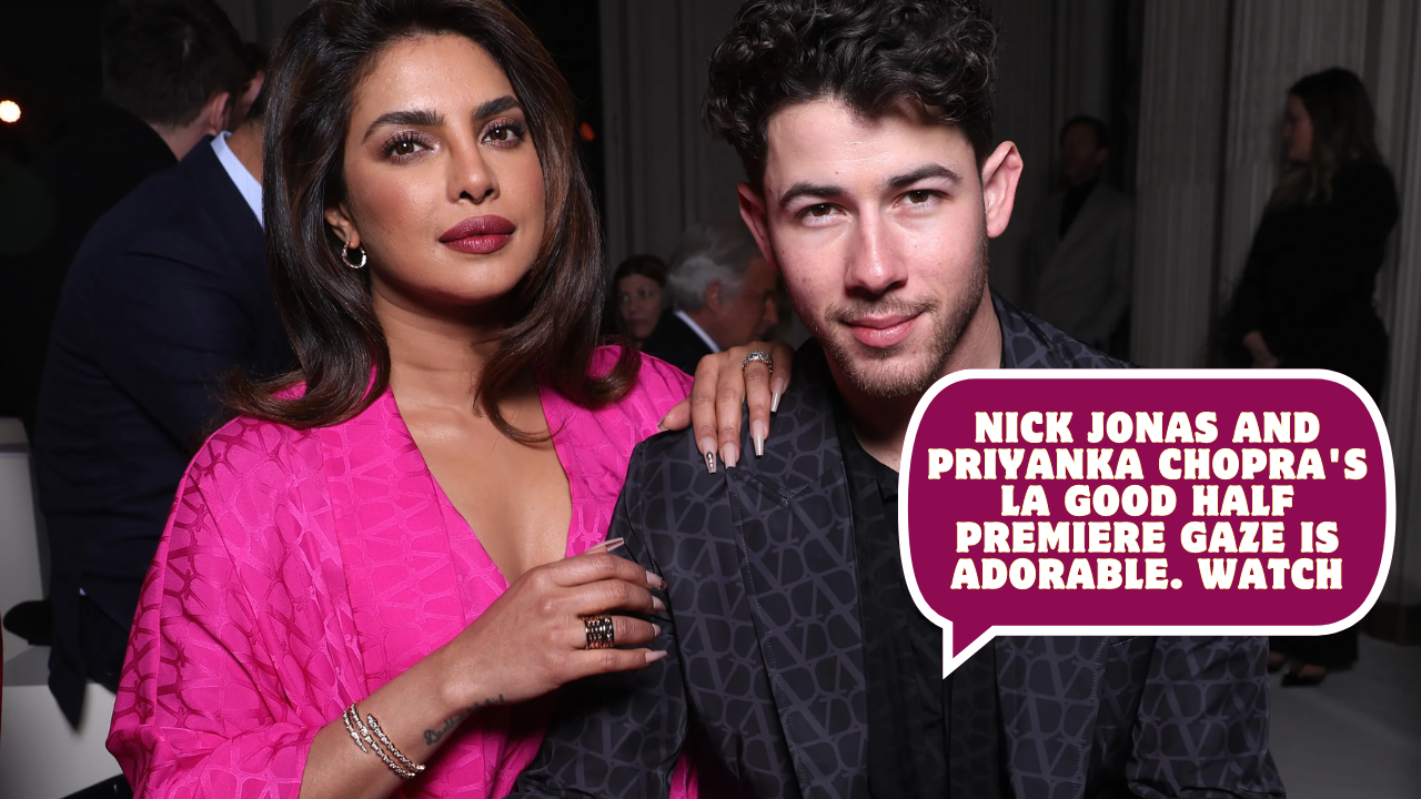 Nick Jonas and Priyanka Chopra's LA Good Half premiere gaze is adorable. Watch